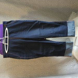 Hell Bunny Vixen XL High-Waist Cropped Jeans